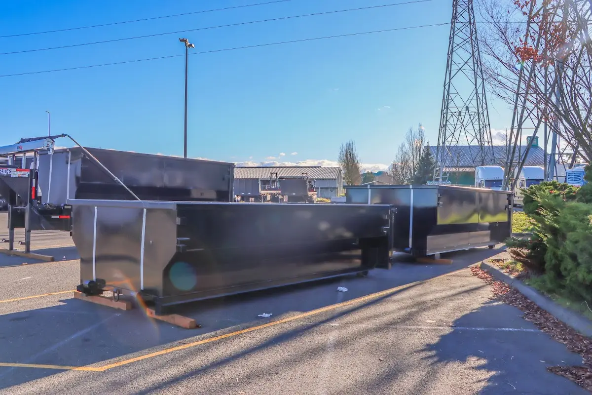 Roll-off dumpster ready for waste disposal at job site for Roll Off Dumpster Rental in Ghent